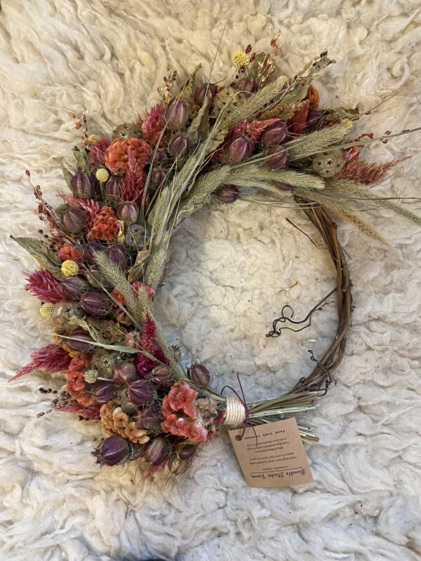 Dusty Rose Crescent Wreath