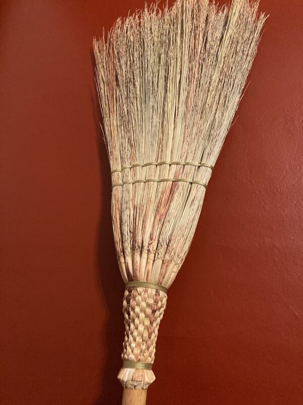 Multi-color Full Size Broom with Gold Thread